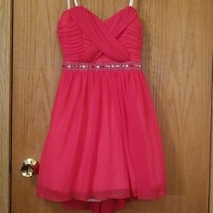Hot pink prom dress